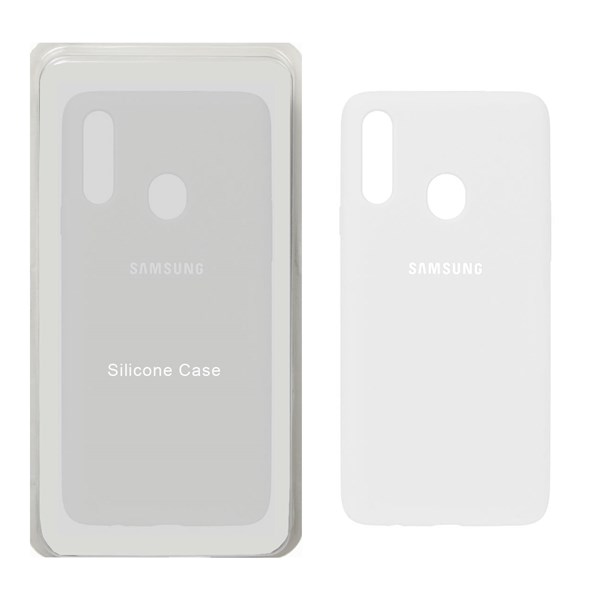 قاب سیلیکونی پاک کنی اورجینال Samsung Galaxy A20s - سفید (پک اصلی)